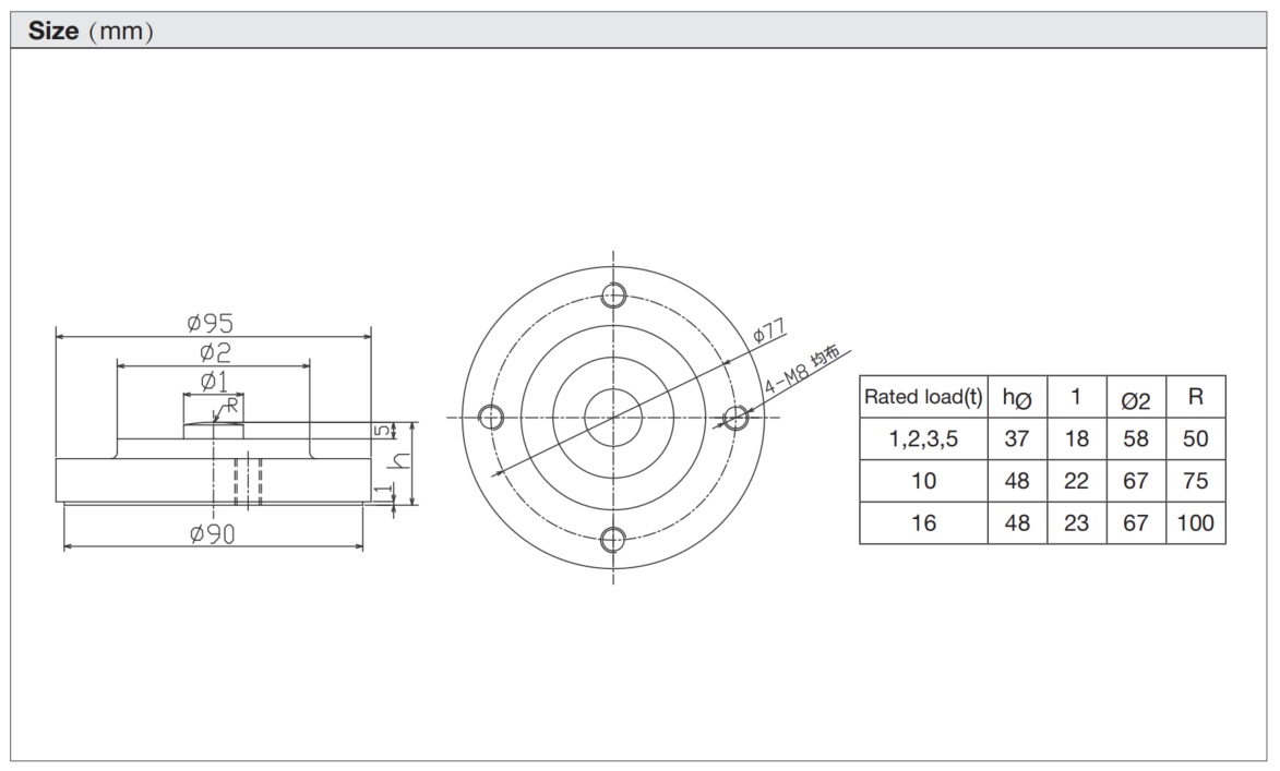 LCD805 Stainless steel low profile disk load cells for Weighing level meter