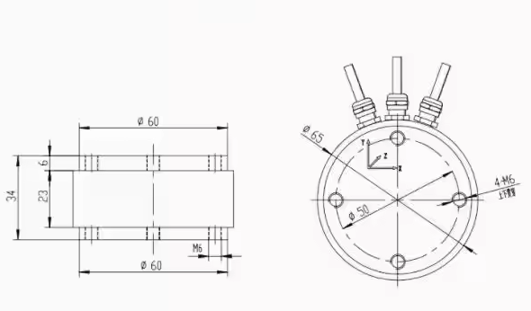 N45 Tri-Axial Force Sensor load cell